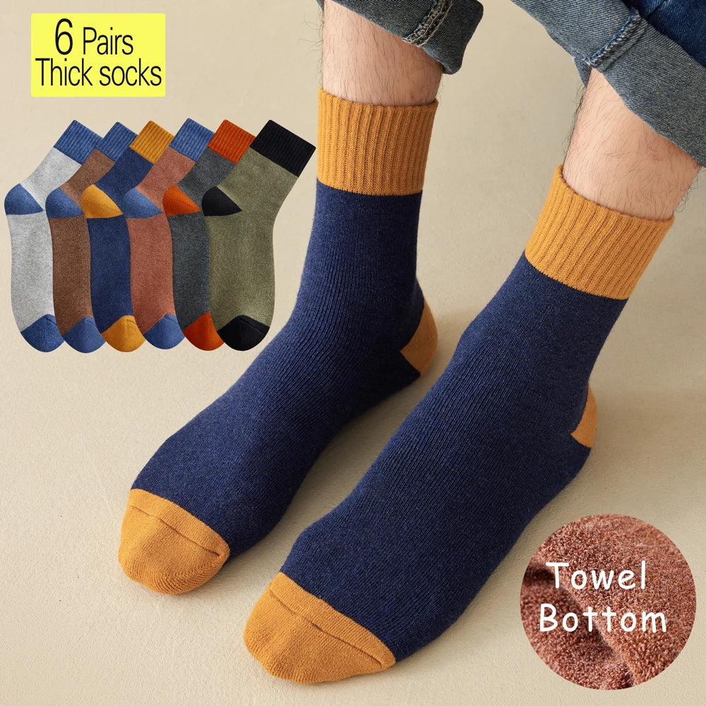 6 Pairs Airflow Cushioned Sports Crew Socks Reinforced Heel