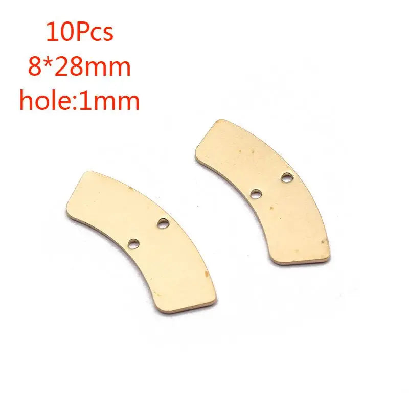 Brass Moon Round Connectors U-Shaped Arch Links for DIY Jewelry Making 10 to 20 Pieces