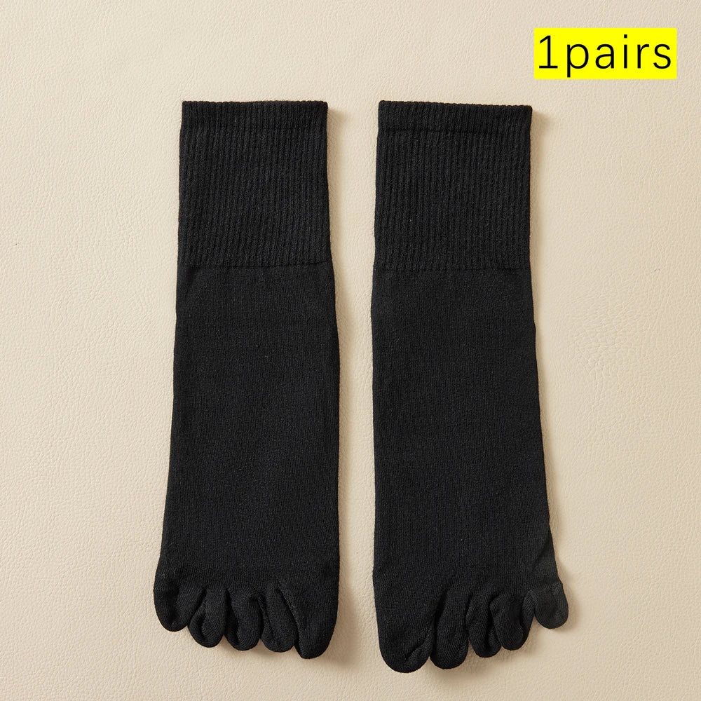 Men Cotton Toe Socks Moisture Wicking Odor Control