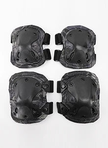 Unisex Camo Tactical KneePad Elbow Pads Safety Gear Kneecap Black pythons