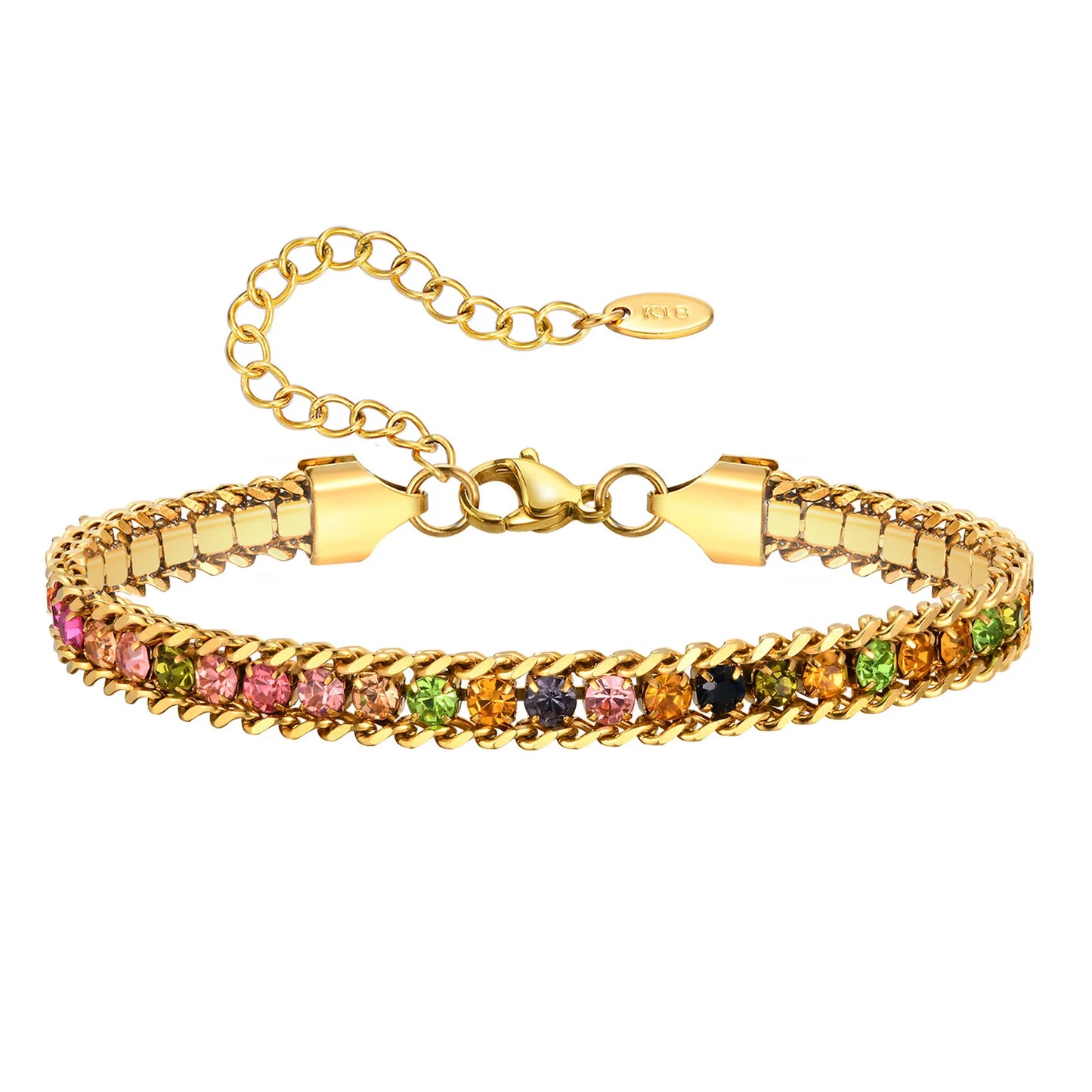 Stunning Gold Iced Out Tennis Bracelet for Women with 5A Cubic Zirconia Stones