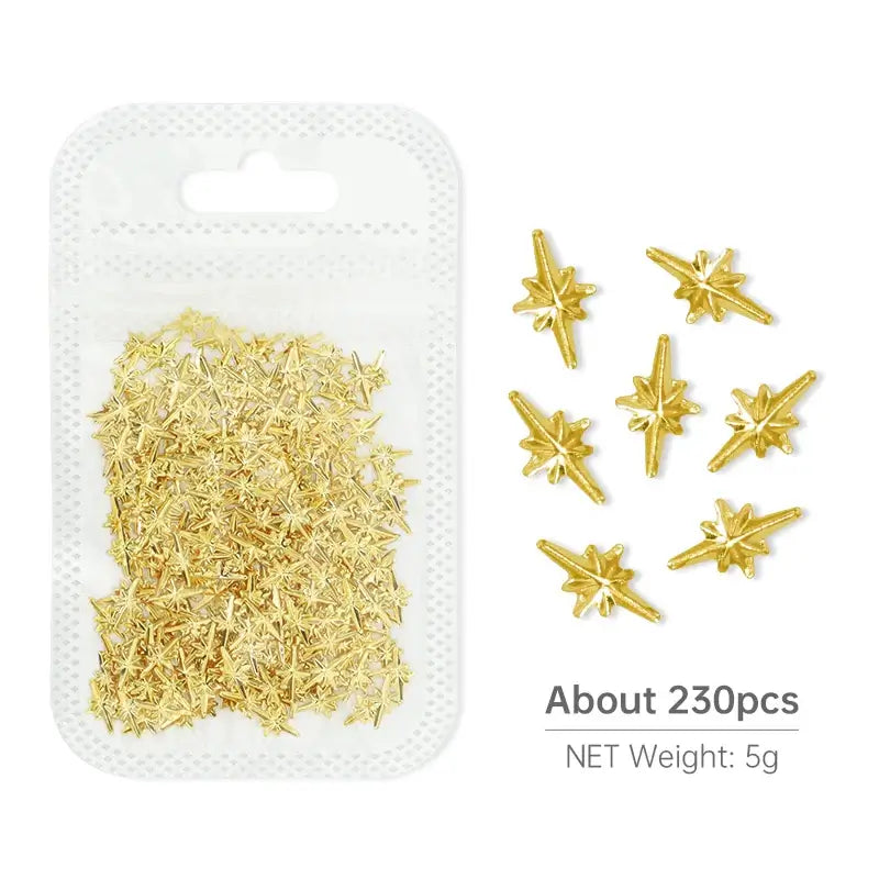 Resin Filling Metal Rivet Moon Stars Nail Art Decorations Mixed Beach Ocean Style Jewelry DIY Charms 5g-XYLD-1