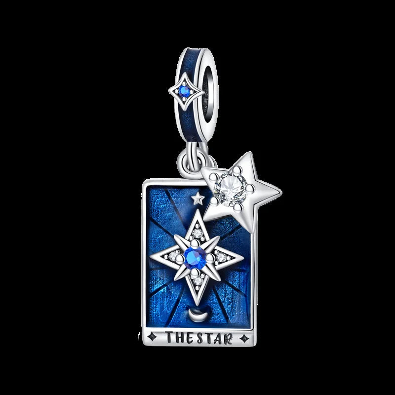 Mystical Zircon Tarot Star Pendant Bead for DIY Women's Jewelry