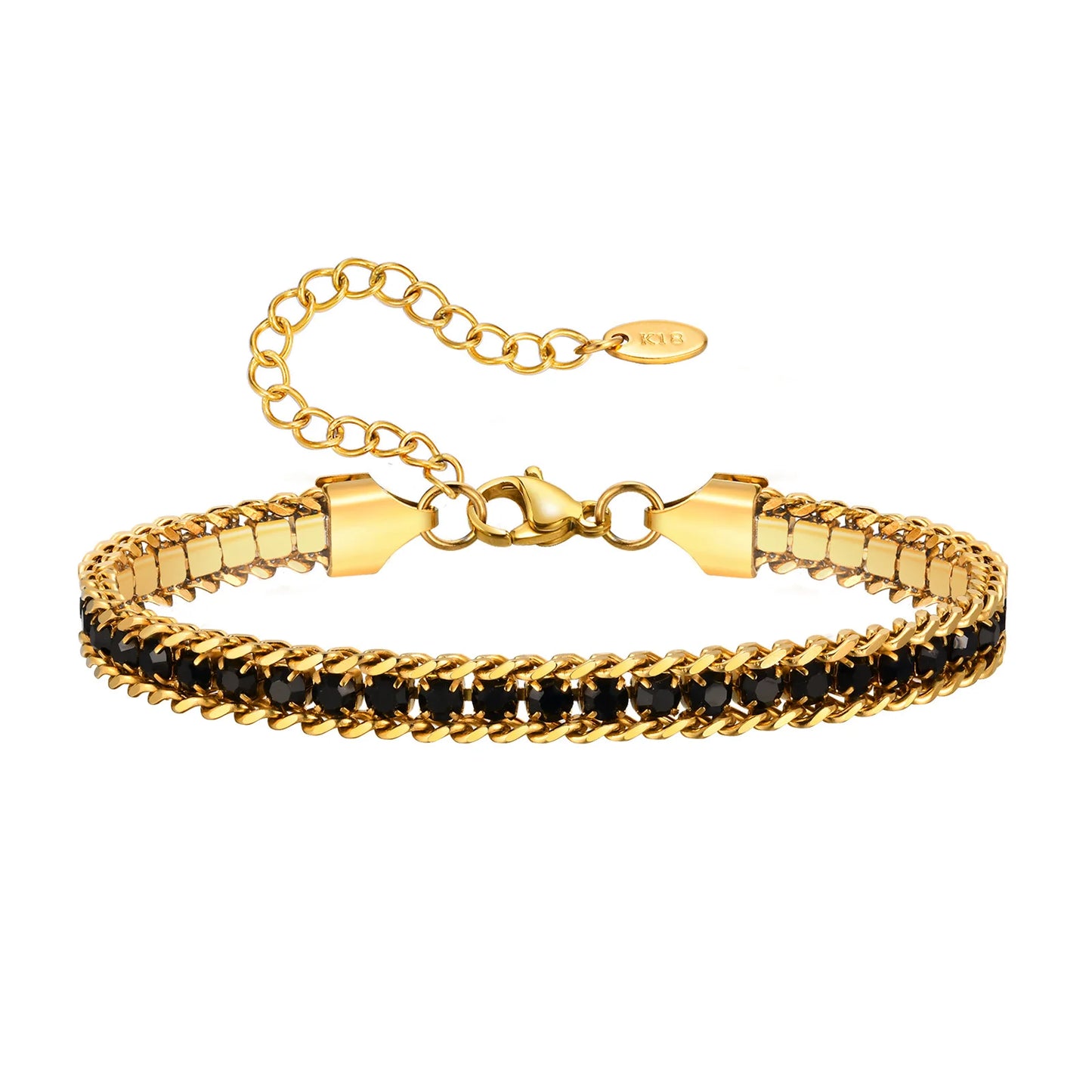 Stunning Gold Iced Out Tennis Bracelet for Women with 5A Cubic Zirconia Stones