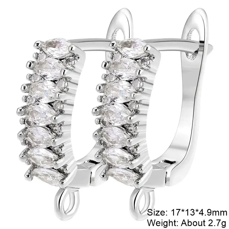Juya 18K Gold Plated Earwire Hooks for DIY Fashion Jewelry White Gold 5