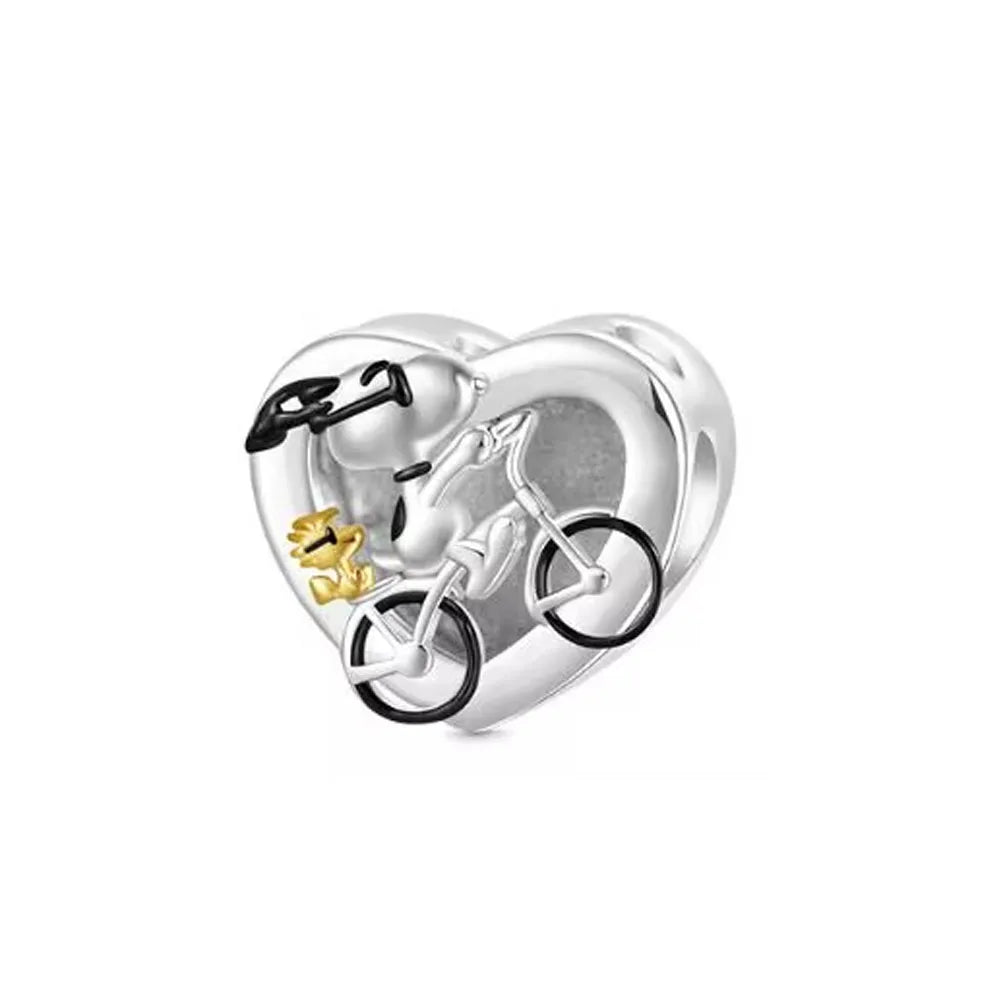 925 Silver Heart Bead Pendant For European Bracelet