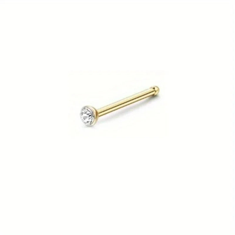 Bobisty Surgical Steel L Shaped Nose Ring Set Hypoallergenic Fashion Jewelry for Men and Women