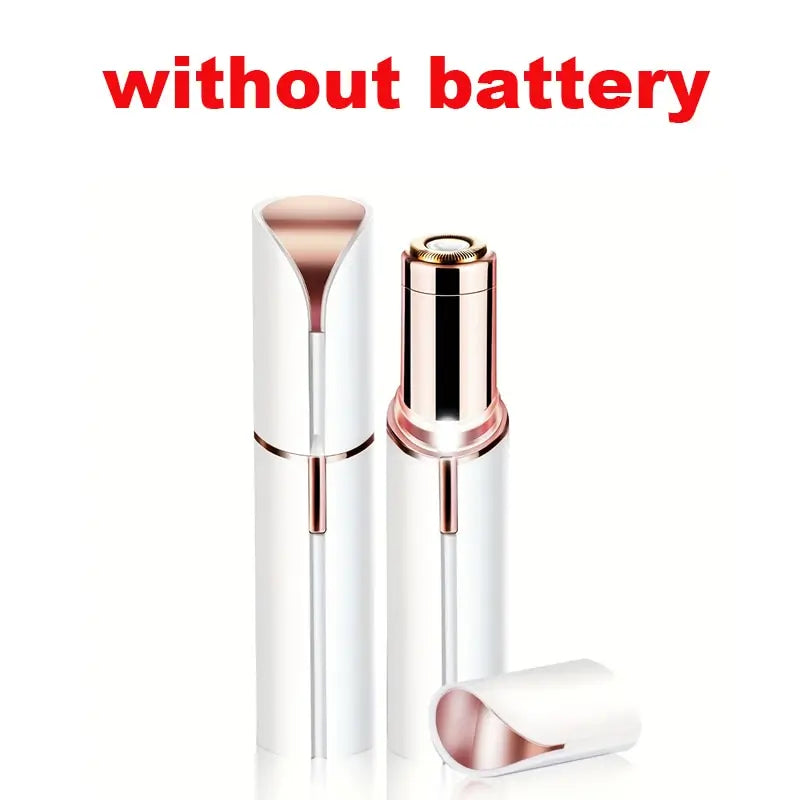Portable Lipstick Shaped Electric Hair Remover For Women Painless And Effective Facial Hair Removal Home Razor Shaver Tool Battery mode White
