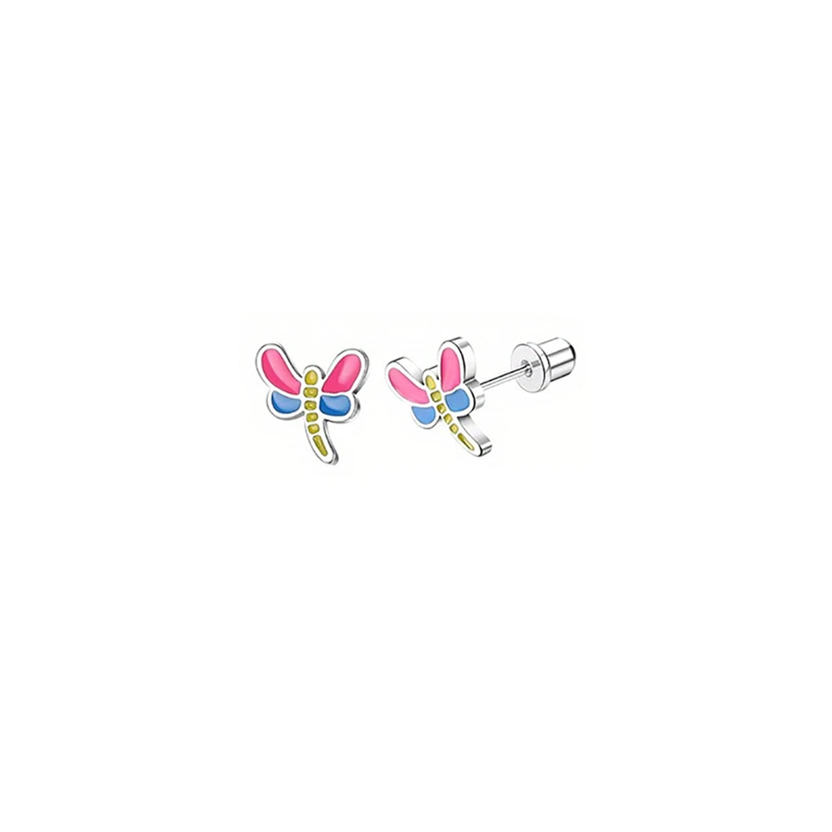 Charming Animal and Flower Stud Earrings Set for Girls with Secure Screw-Backs