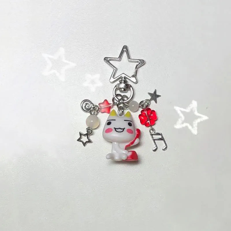 Handmade Toro Inoue Keychain Charm Beaded Jewelry Aesthetics Classic Zinc Alloy Design