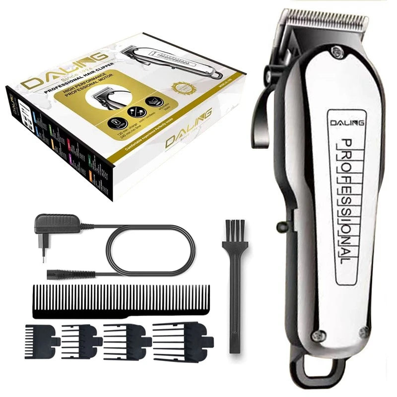 Cordless Professional Hair Clipper For Men Adjustable Lithium Ion Hair Trimmer Powerful Barber Shop Cutter