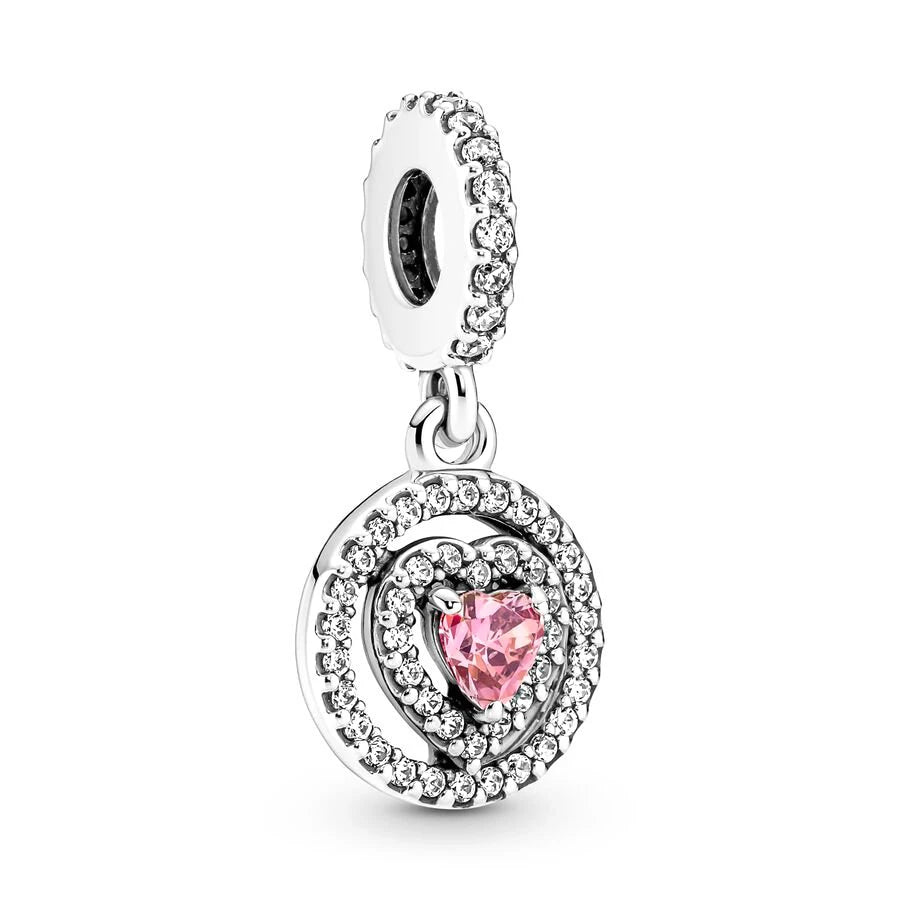 Hot Pink Murano Glass Charm Bead For 925 Bracelet Pendant