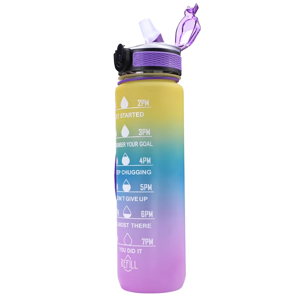1L Silicone Leakproof Sport Water Bottle For Travel