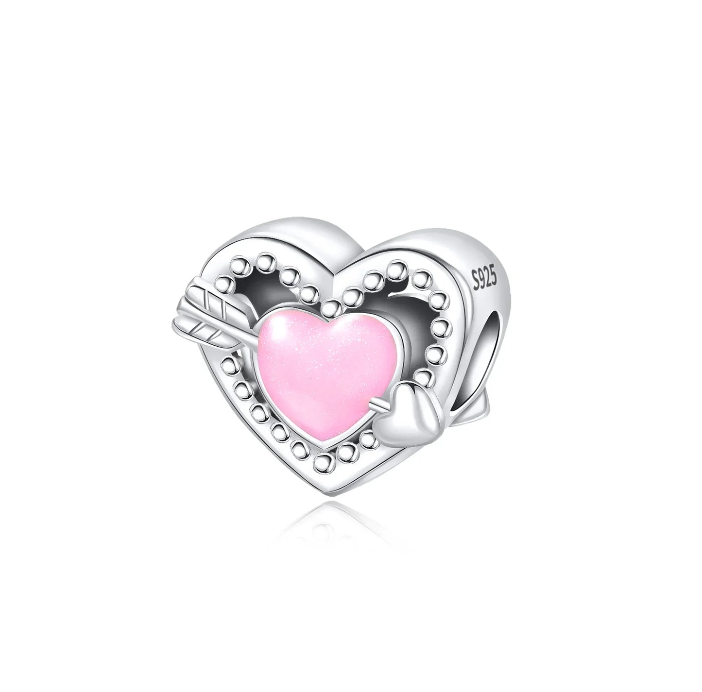 925 Sterling Silver Pink Heart Cat Claw Colorful Flower Charms for Women DIY Jewelry Pendants Bracelets Necklace