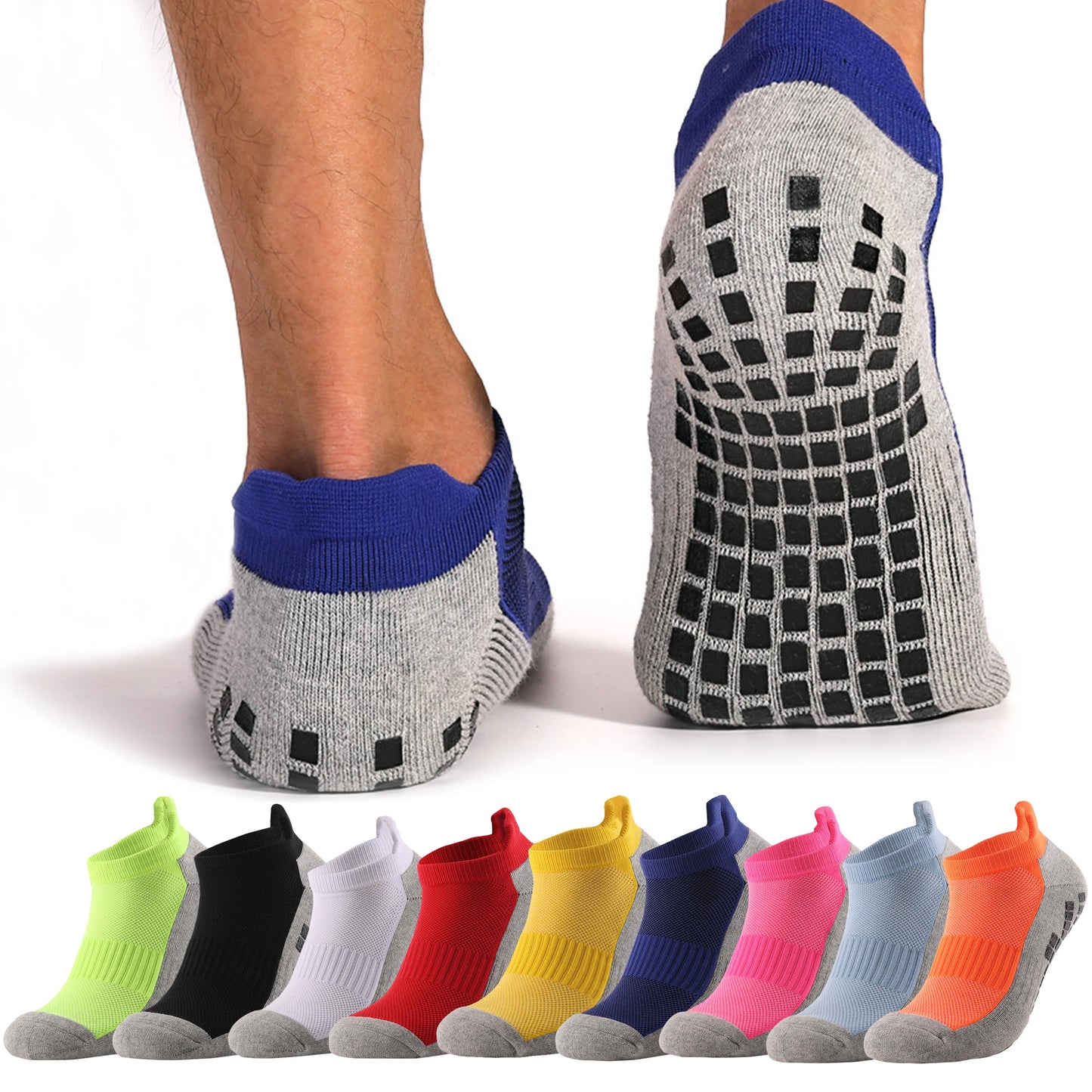 Unisex Football Ankle Socks Non Slip Silicone Bottom