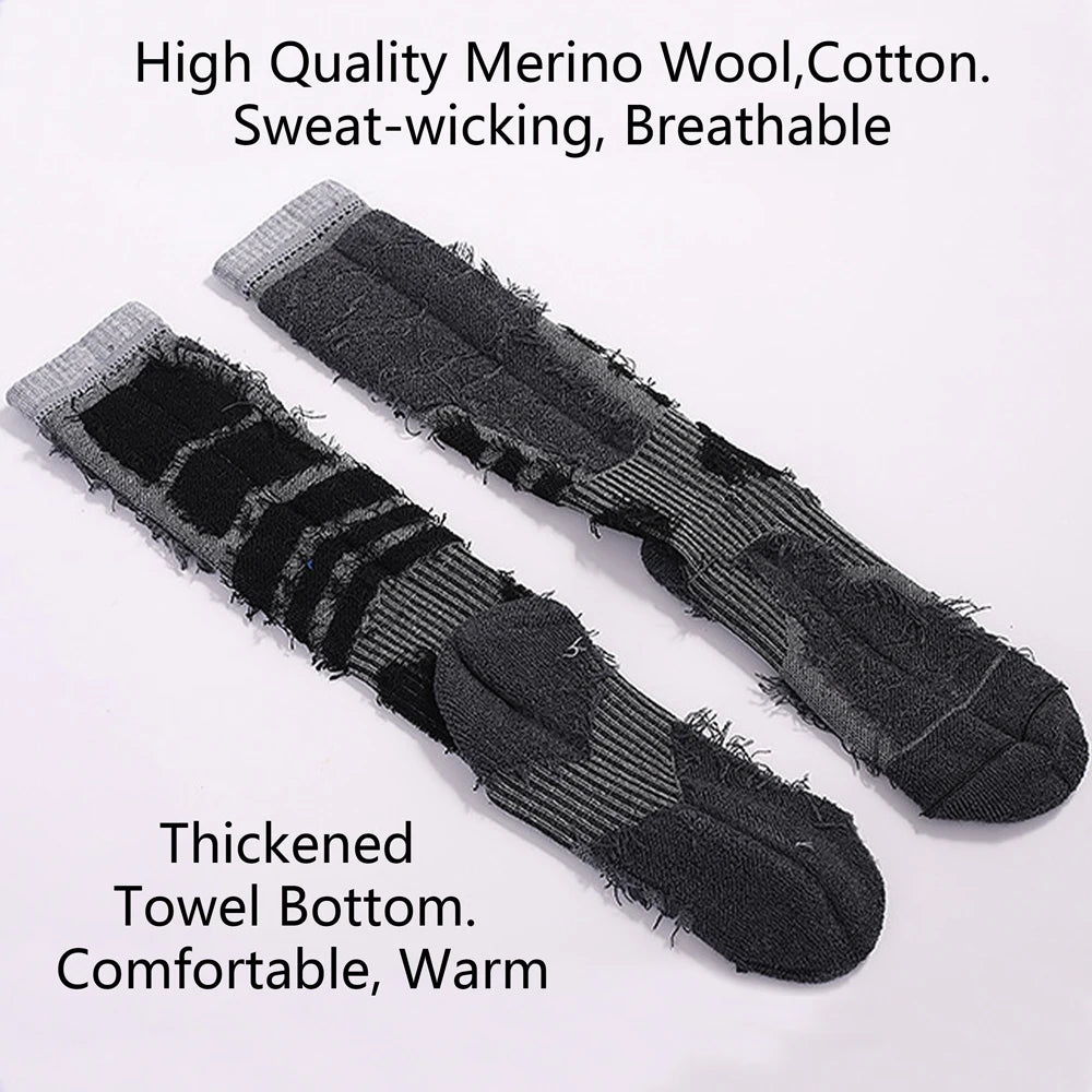 Merino Wool Cotton Winter Men Warm Ski Thermal Socks