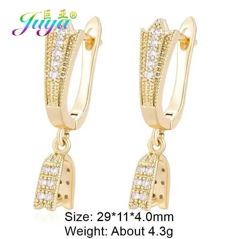 Juya 18K Gold Plated Earwire Hooks for DIY Fashion Jewelry Gold 9