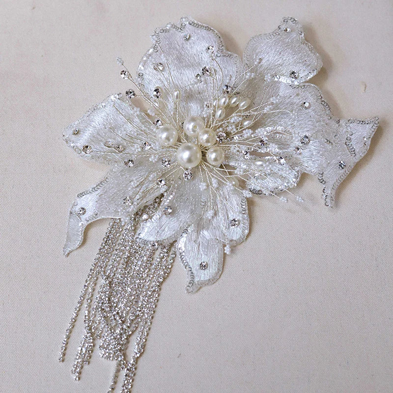 Elegant Bridal Pearl Hairpins for Women - Handmade Wedding Headdress Accessories