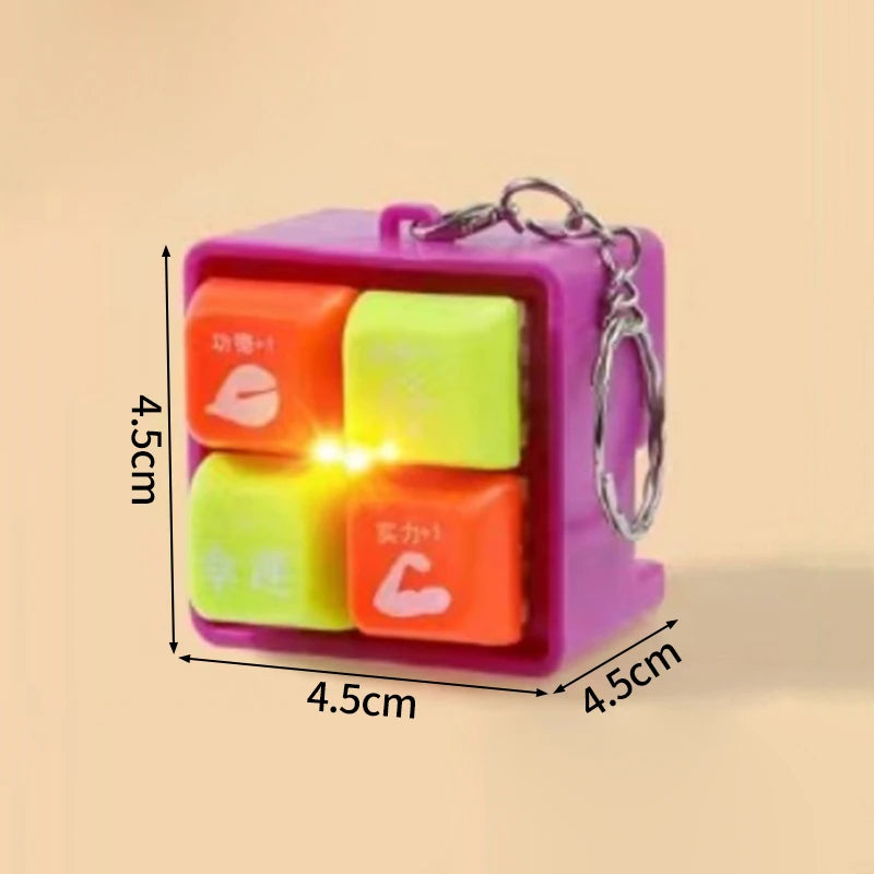 Wooden Fish Keychain Stress Relief Toy with Light and Sound Effect Perfect Gift for Girls and Children