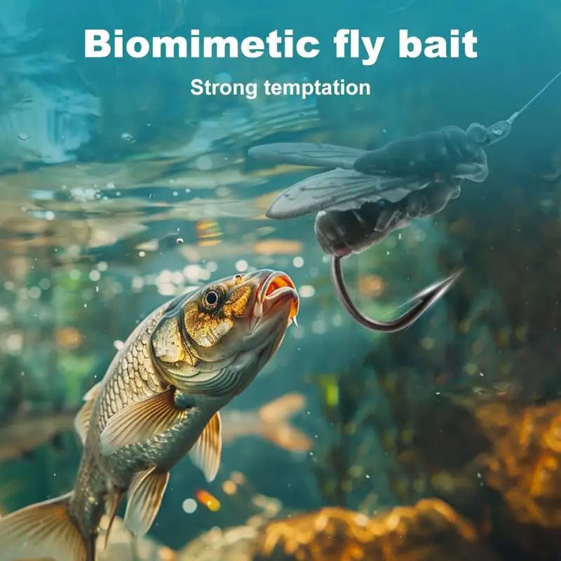 New 50-10PCS Mini Bionic Fly Fishing Bait For Salmon Trout
