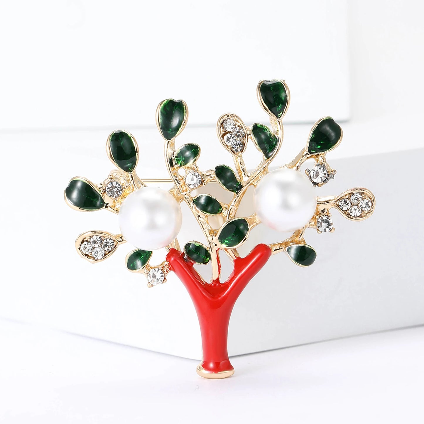 Elegant Enamel Floral Brooch Pins for Women and Unisex Party Office Accessories