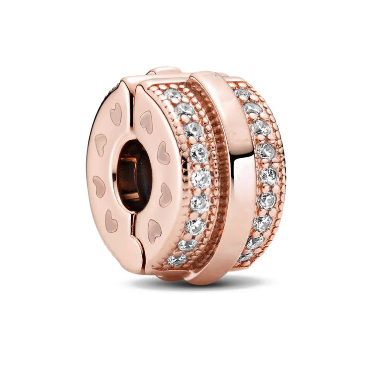 Rose Gold Butterfly Lock Key Charms Beads for DIY Jewelry Making F595