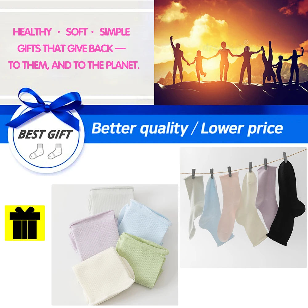 6 Pairs Modal Mid Calf Women Socks Mesh Ventilated Stretch