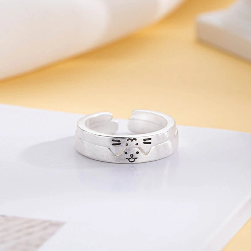Elegant Zinc Alloy Couple Rings for Romantic Parties and Special Dates