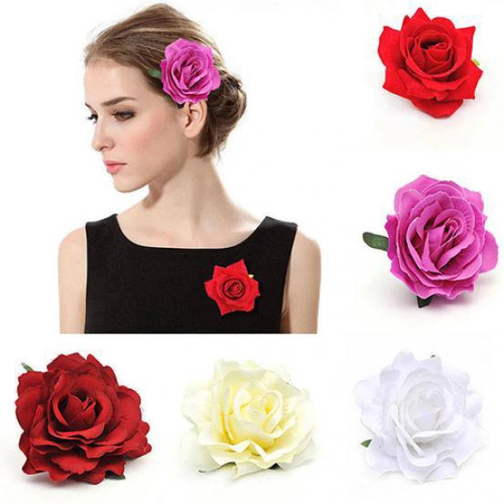 Bohemian Rose Floral Hairpin for Weddings and Beach Getaways