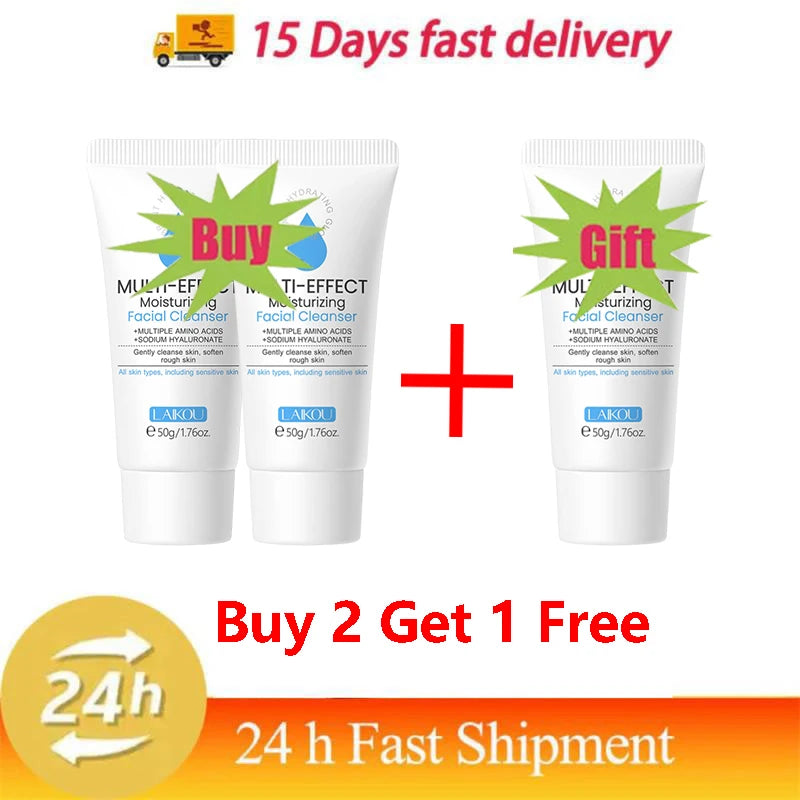 Facial Cleanser Deep Cleansing Foam Remove Dark Spots Acne 3PCS