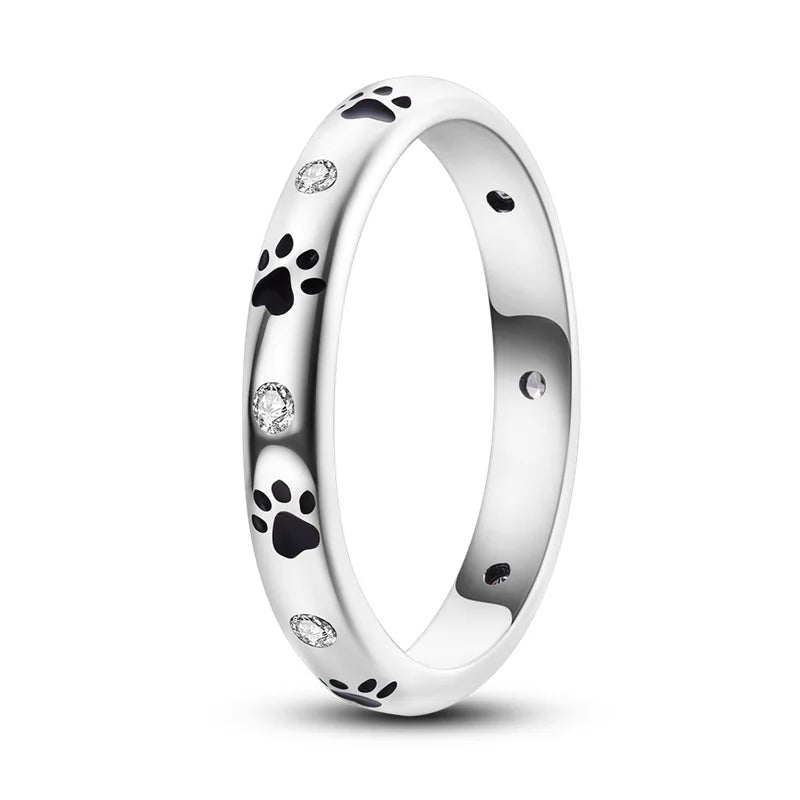 Zircon Diamond 925 Sterling Silver Women's Ring Elegant Fine Jewelry KTR093