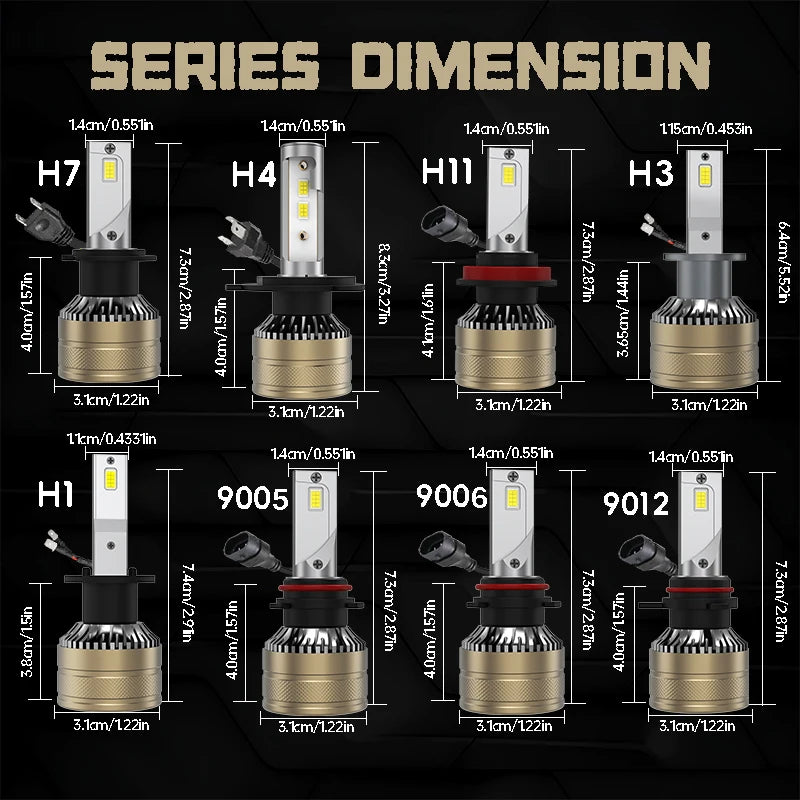 Heyword Super Bright LED Headlights 6000K 12V Universal