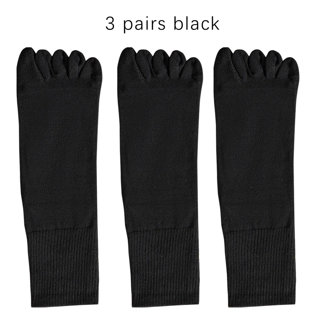 Mens Split Toe Cotton Crew Socks Moisture Wicking Freshness