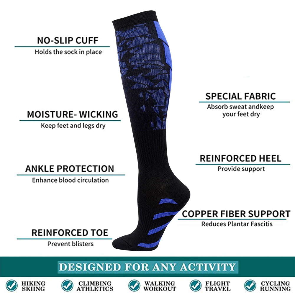 Compression Running Socks For Travel Pregnancy Edema Relief