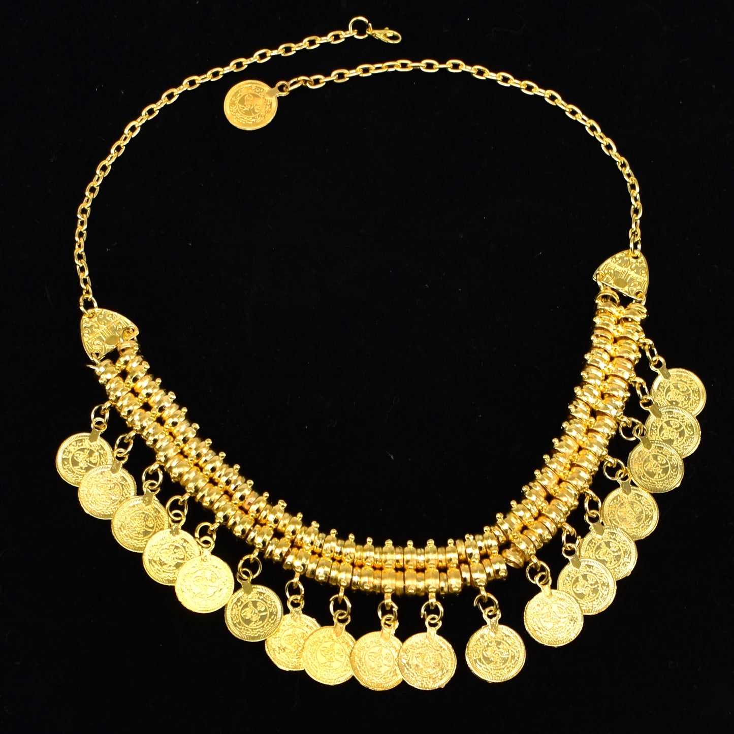 Indian Vintage Coin Tassel Choker Necklace for Women Ethnic Boho Jewelry Gift