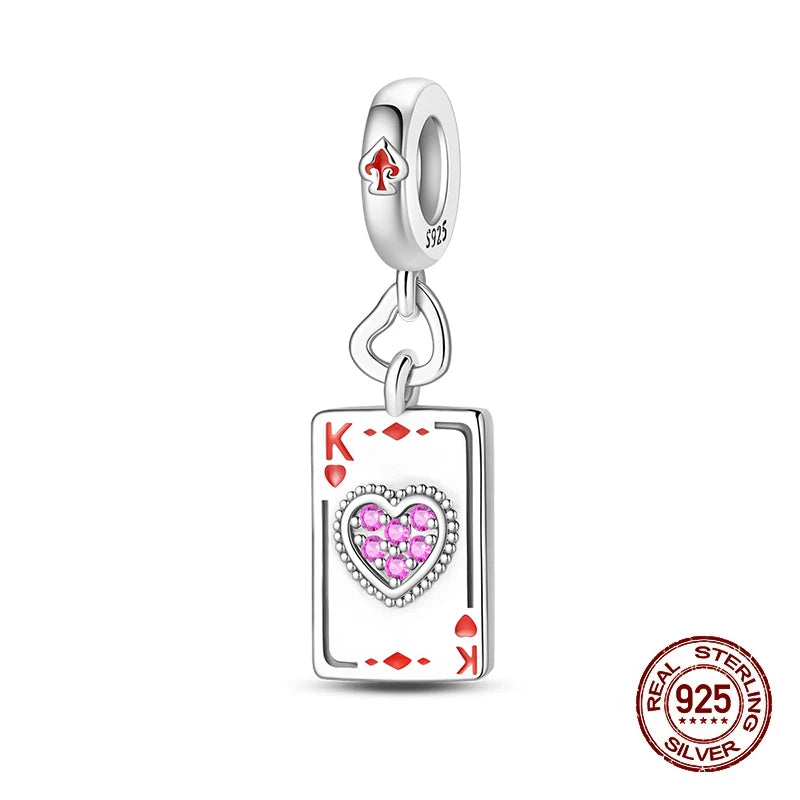 925 Sterling Silver Tarot Hourglass Bead Charm For Bracelet