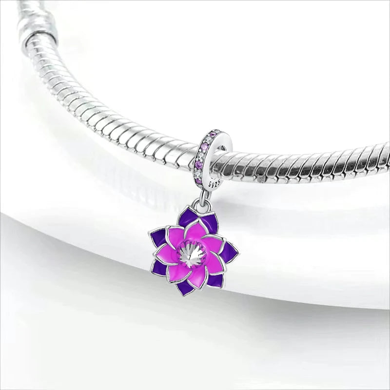 Sterling Silver Four-Leaf Clover Charm Bracelet for Women