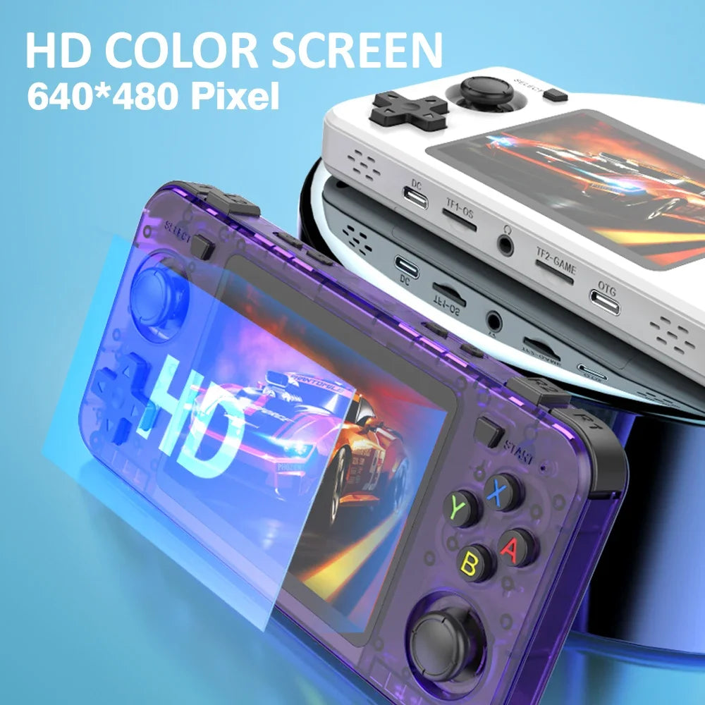 BOYHOM R36H Retro Handheld Game Console 3.5 Inch IPS RK3326 Open Linux Portable Player 3000 mAh Battery 10000+ Built In Games
