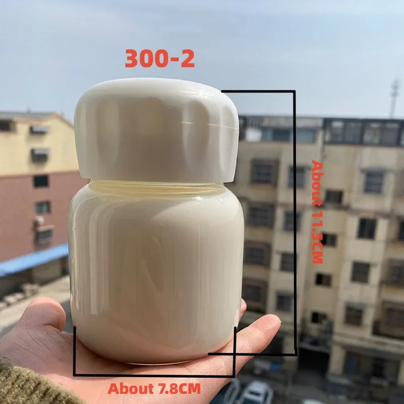 Large Portable Glass Water Bottle With Time Marker