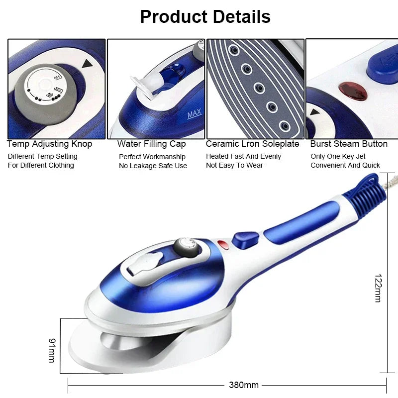 High Quality Portable Steam Iron Handheld Garment Steamer 110V US-220V EU
