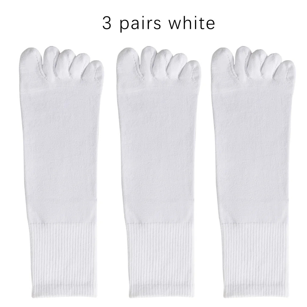 Mens Split Toe Cotton Crew Socks Moisture Wicking Freshness