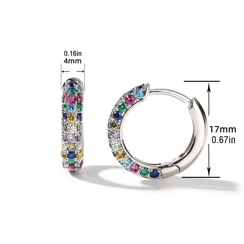 Colorful Crystal Round Earrings Fashion Jewelry for Every Occasion