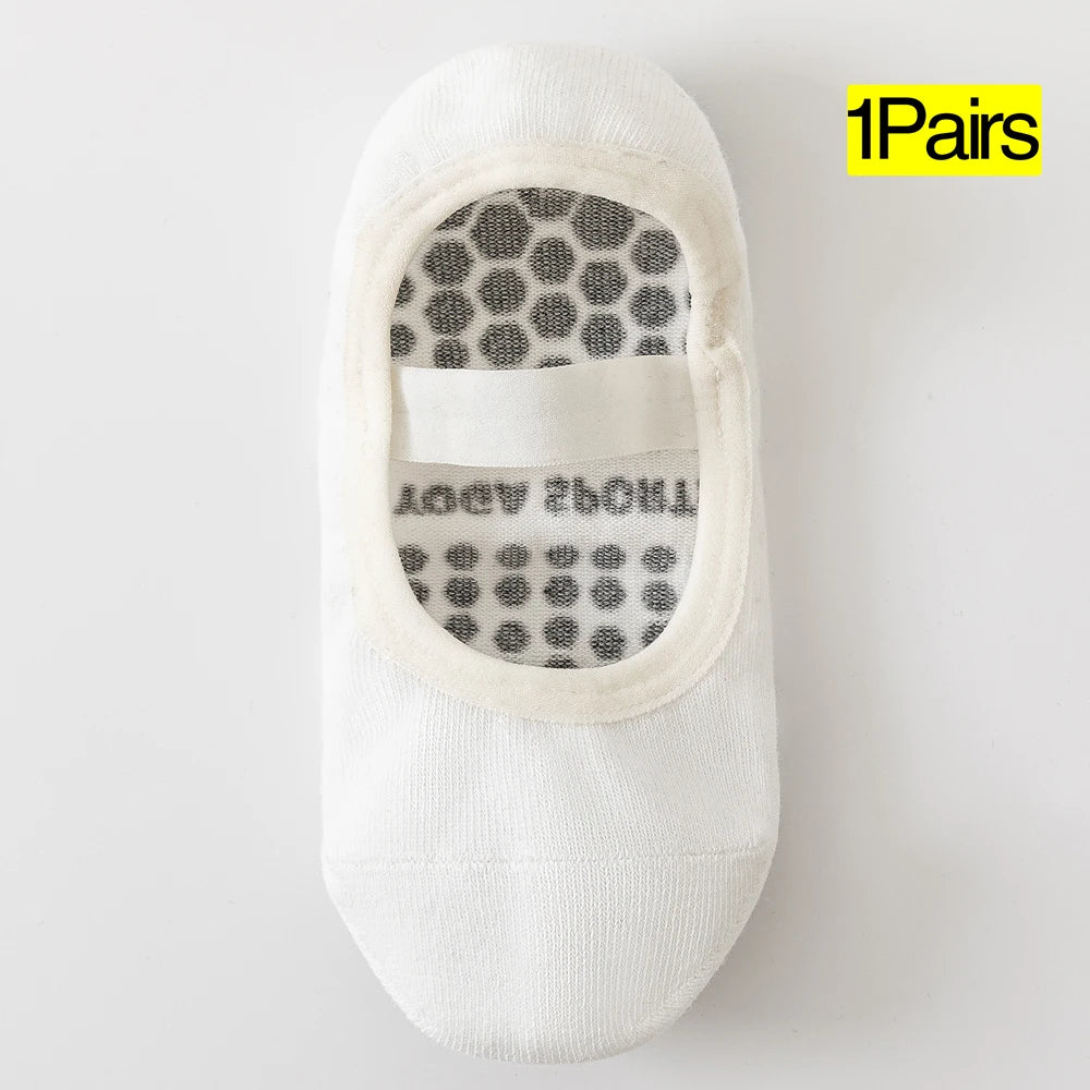 Single Strap Non Slip Yoga Socks Women Pilates Grip
