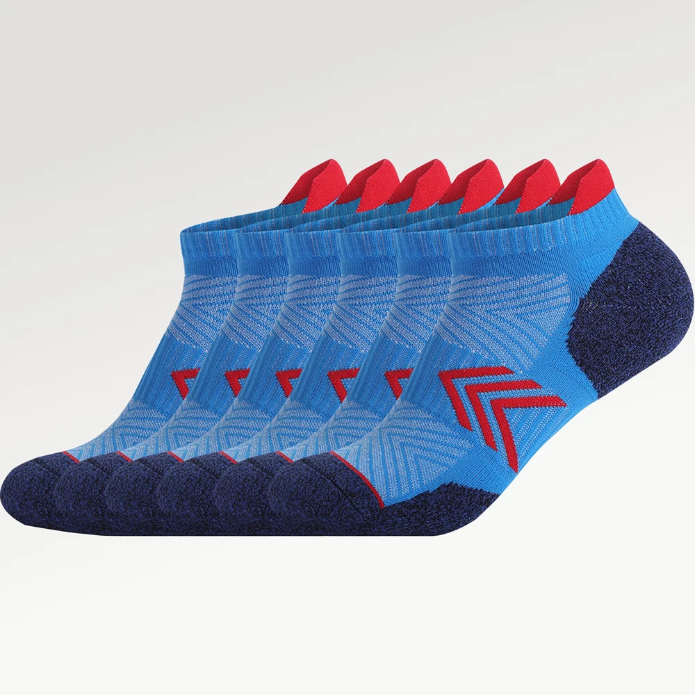 Mens Anti Slip Grip Running Socks 6 Pack Terry Antibacterial