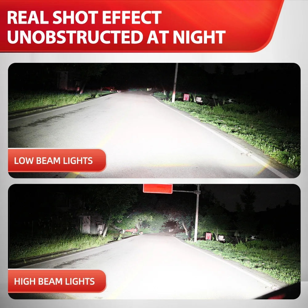 High-Power Mini LED Projector Headlight Bulbs 26000LM 150W 9005 9006 6500K Fog Lights for Easy Installation