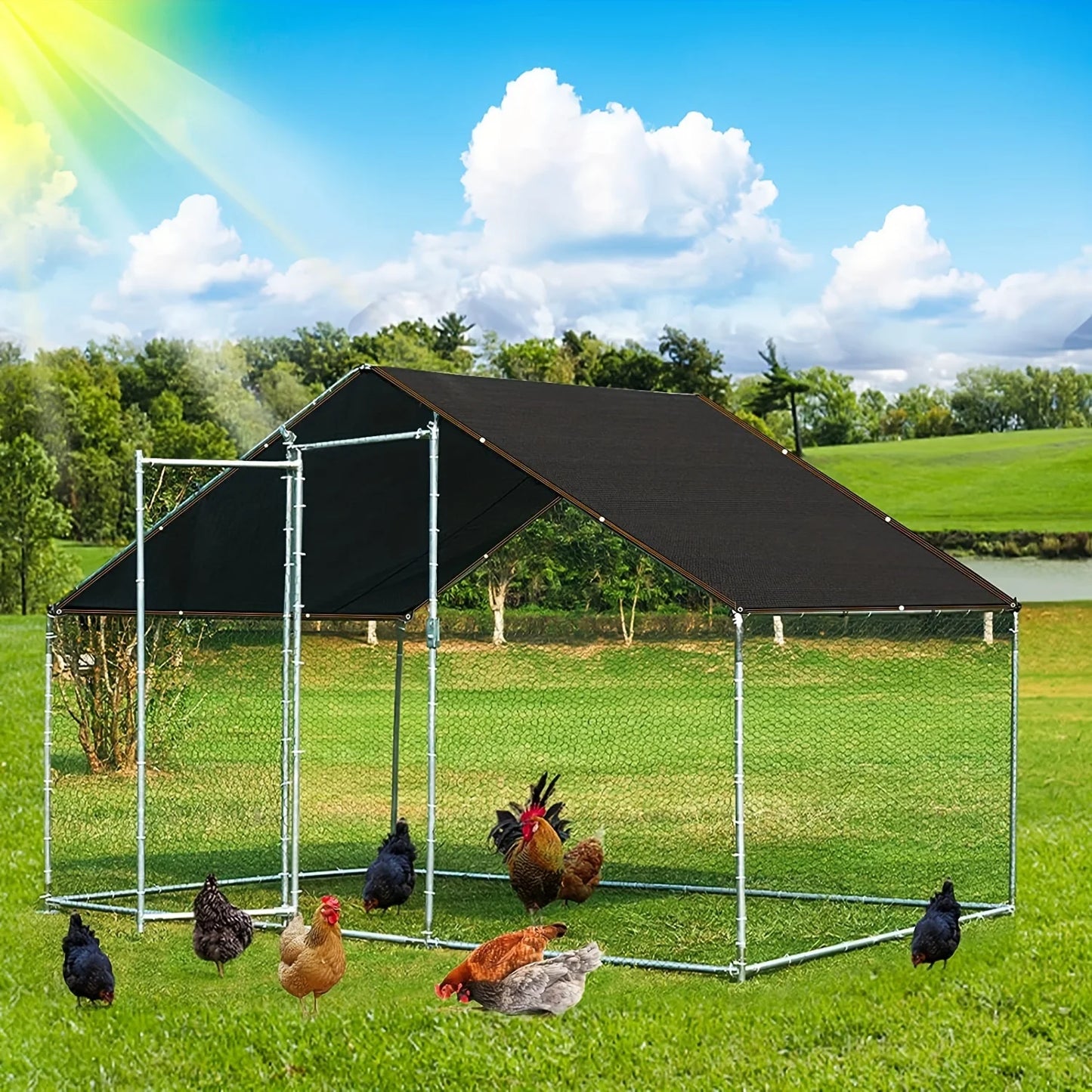 Black Shade Cloth Sunblock Mesh Cover 75 Percent UV Protection Taped Edge with Grommets for Pergola Greenhouse Garden Patio and Canopy