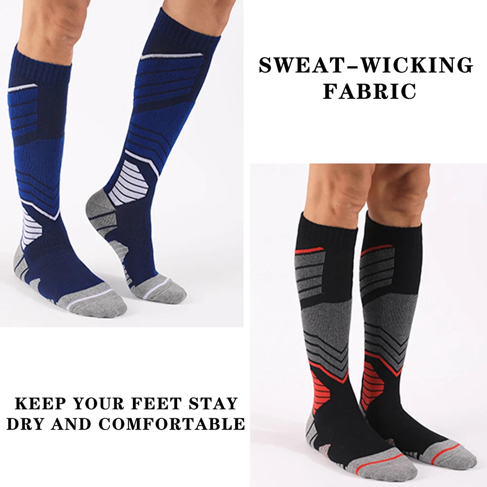 Mens Thermal Knee High Ski Socks For Winter Sports Outdoor