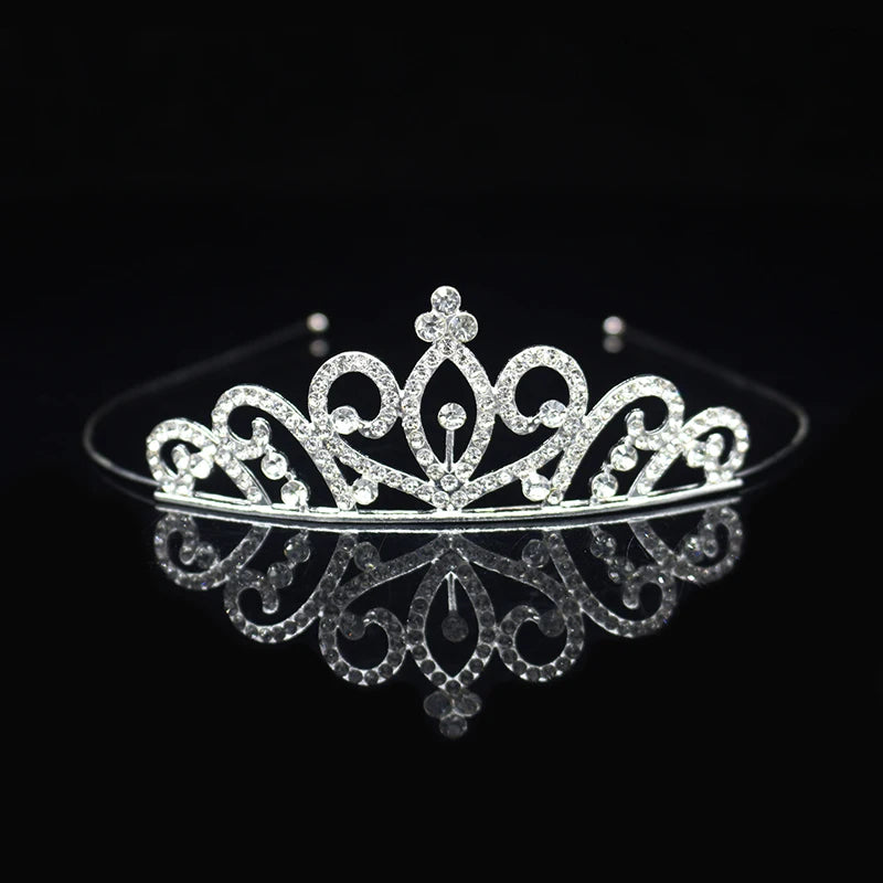 Elegant Crystal Princess Tiaras for Girls Wedding Party Hair Accessories