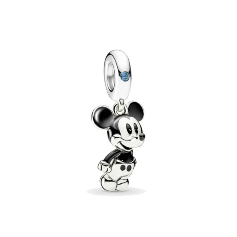 Exquisite 925 Silver Shell Bead Mouse Pendant for European Bracelets – DIY Jewelry Accessory with Zircon