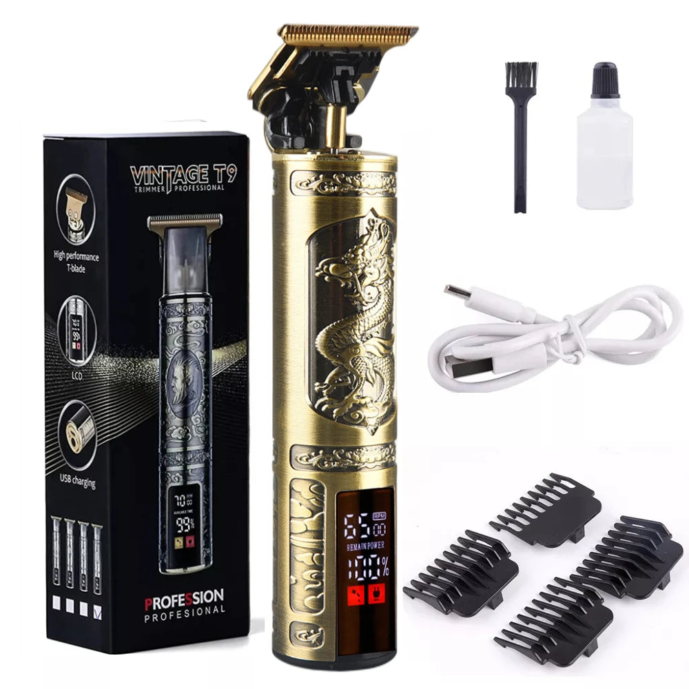 Clearance LCD Digital Display T9 All Metal Shaver for Women LCD Metal dragon